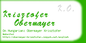 krisztofer obermayer business card